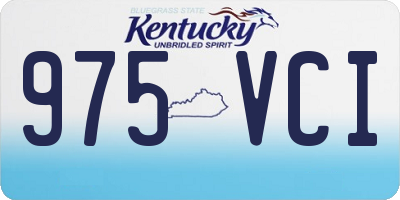 KY license plate 975VCI