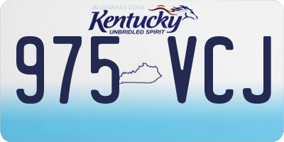 KY license plate 975VCJ