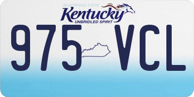 KY license plate 975VCL