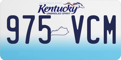 KY license plate 975VCM