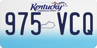 KY license plate 975VCQ