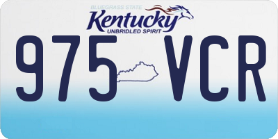 KY license plate 975VCR