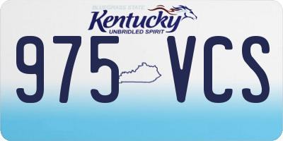 KY license plate 975VCS