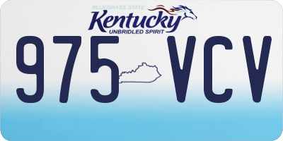 KY license plate 975VCV
