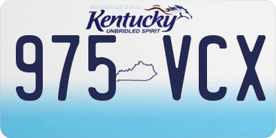 KY license plate 975VCX