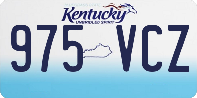 KY license plate 975VCZ