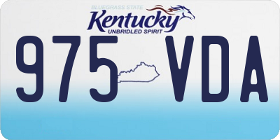 KY license plate 975VDA