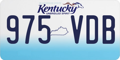 KY license plate 975VDB
