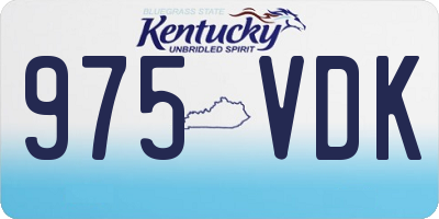 KY license plate 975VDK