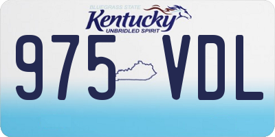 KY license plate 975VDL