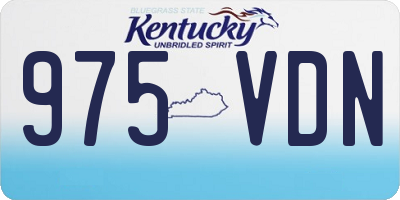 KY license plate 975VDN