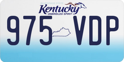 KY license plate 975VDP