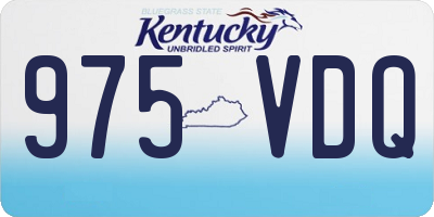 KY license plate 975VDQ