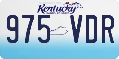 KY license plate 975VDR