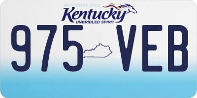 KY license plate 975VEB