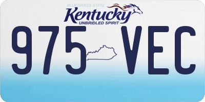 KY license plate 975VEC