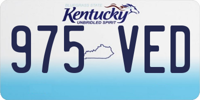 KY license plate 975VED