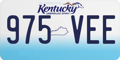 KY license plate 975VEE