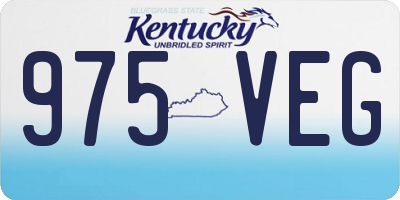 KY license plate 975VEG