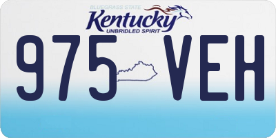 KY license plate 975VEH