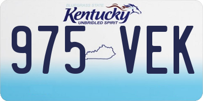 KY license plate 975VEK