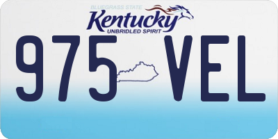 KY license plate 975VEL