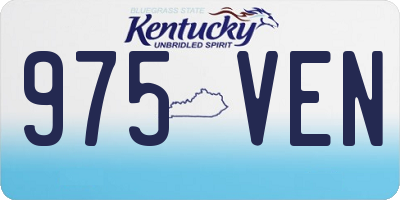 KY license plate 975VEN