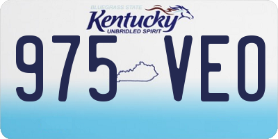 KY license plate 975VEO