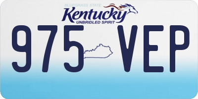 KY license plate 975VEP