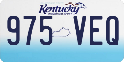 KY license plate 975VEQ