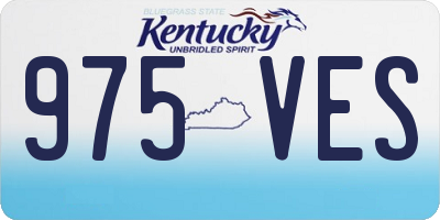 KY license plate 975VES