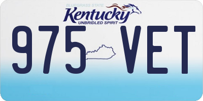 KY license plate 975VET