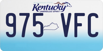 KY license plate 975VFC