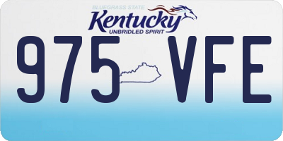 KY license plate 975VFE