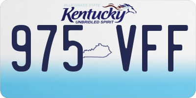 KY license plate 975VFF