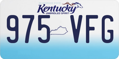 KY license plate 975VFG