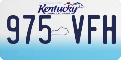 KY license plate 975VFH
