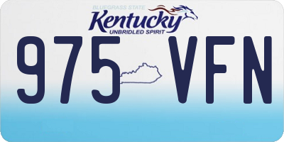 KY license plate 975VFN