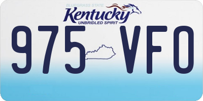 KY license plate 975VFO