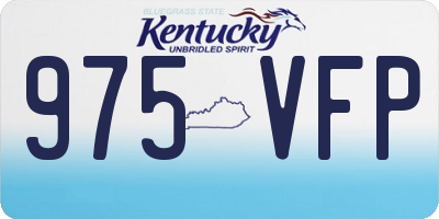 KY license plate 975VFP