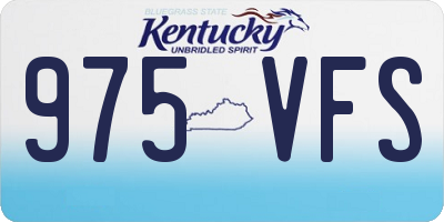 KY license plate 975VFS