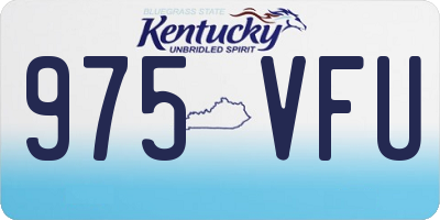 KY license plate 975VFU