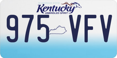 KY license plate 975VFV