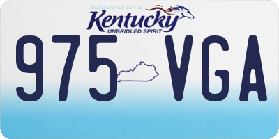 KY license plate 975VGA