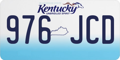 KY license plate 976JCD