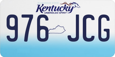 KY license plate 976JCG