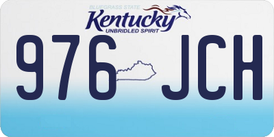 KY license plate 976JCH