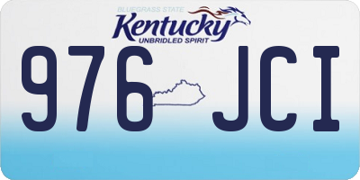 KY license plate 976JCI