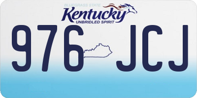 KY license plate 976JCJ