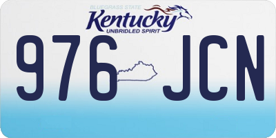 KY license plate 976JCN